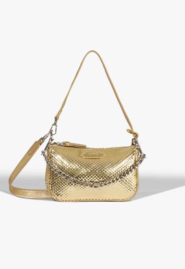 Bolsa Tiracolo Emmy Couro Dourado