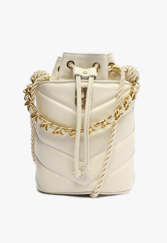 Bolsa Bucket Média Riviera Couro Branca