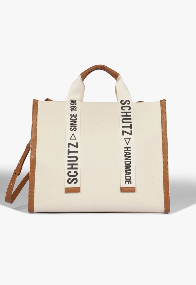Bolsa Shopping Grande Livia Lona Bege