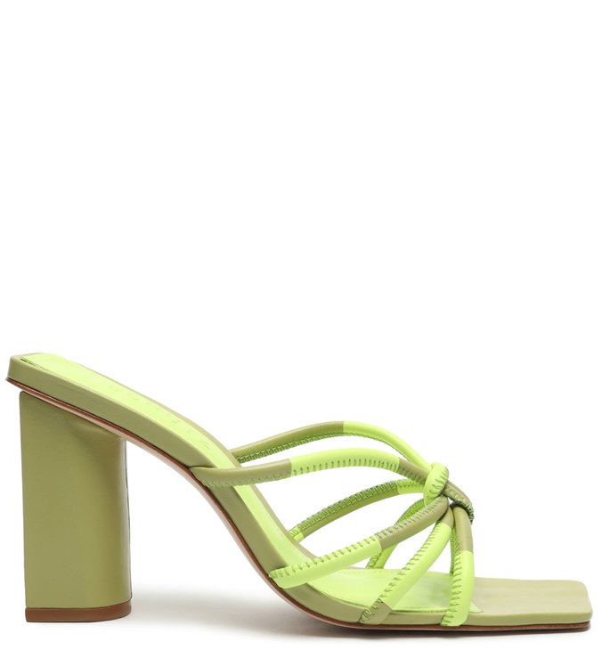 Sandália Mule Salto Pop Lime/Verde