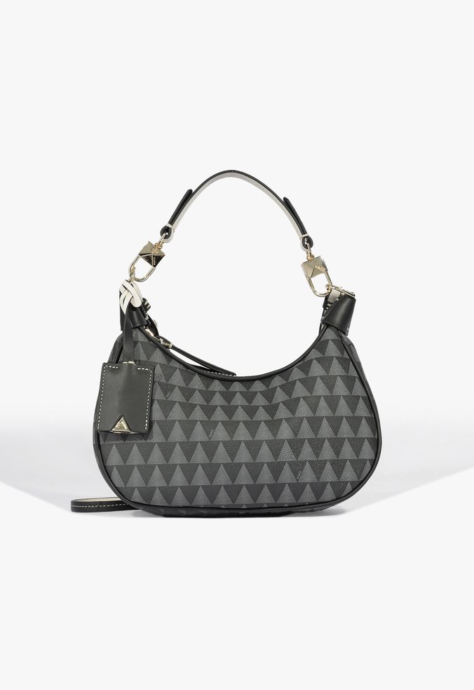 Bolsa Shouder Couro Triangle Preta