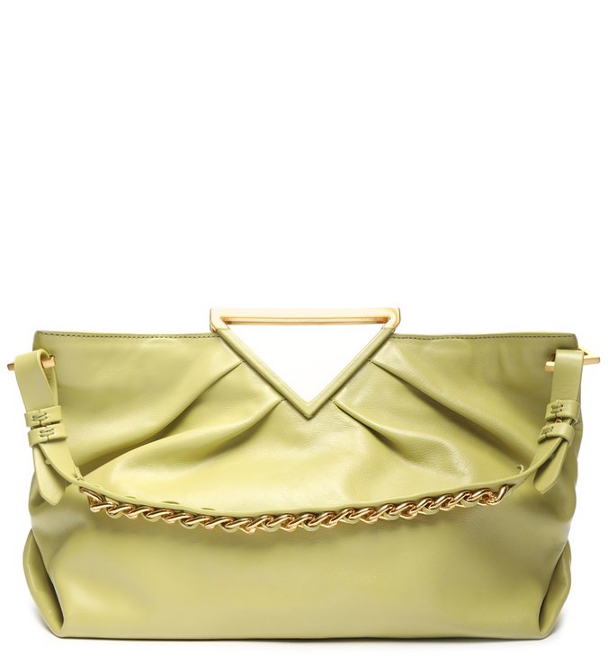 Maxi Clutch Billy Couro Verde