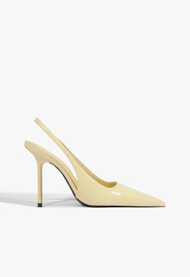 Scarpin Slingback Lucy Couro Amarelo