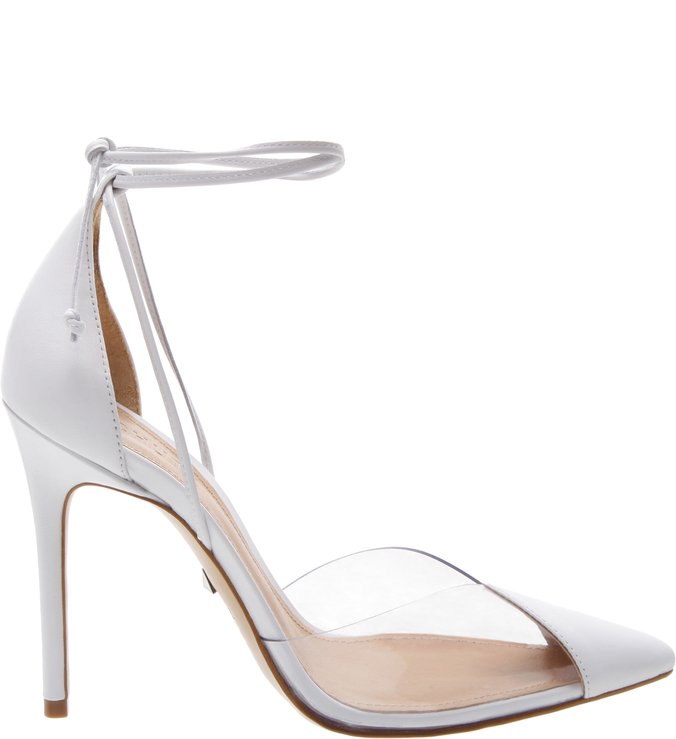 Scarpin Vinil Lace Up White Scarpin Vinil Lace Up White