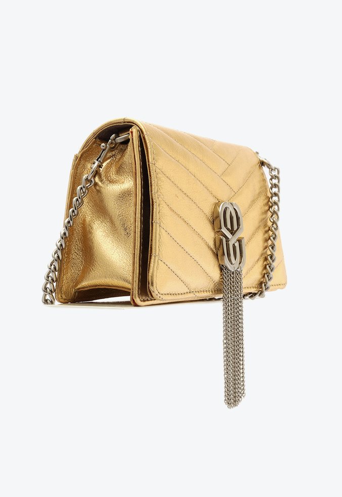 Bolsa Saucy Couro Dourada Bolsa Saucy Couro Dourada