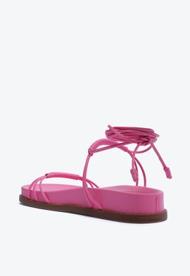 Sandália Papete Amarração Pink