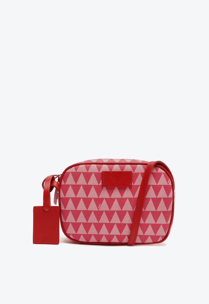 Bolsa tiracolo triangle Rosa e Vermelho
