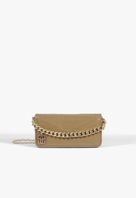 Bolsa Tiracolo Mika Pequena Couro Marrom