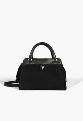 Bolsa Tote Média Olga Camurça Preta