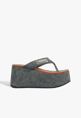 Sandália Plataforma Cassy Block Denim