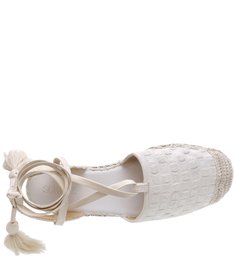 Sapato Espadrille Lace-Up Branca