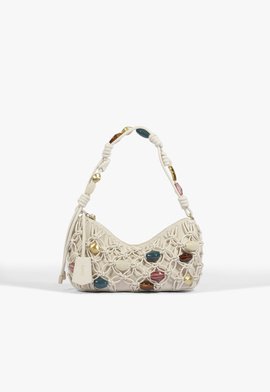 Bolsa Tiracolo Shoulder Dee Braided Pequena Branca