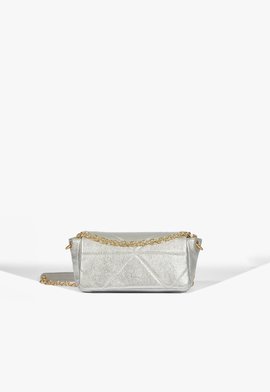 Bolsa Maya Mini Couro Prata