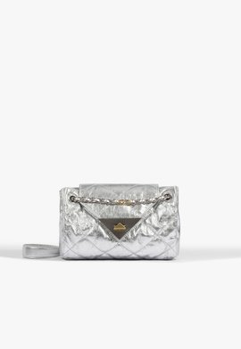 Bolsa Clutch S95 Couro Prata