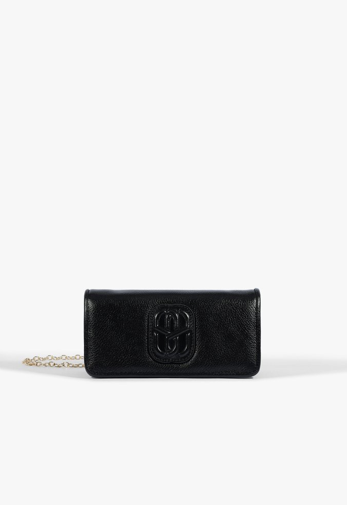Bolsa Tiracolo Mini Icon Belle Couro Preta