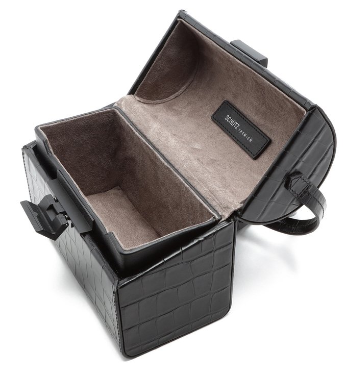 The 2020 Bowling Crossbody Croco Black The 2020 Bowling Crossbody Croco Black