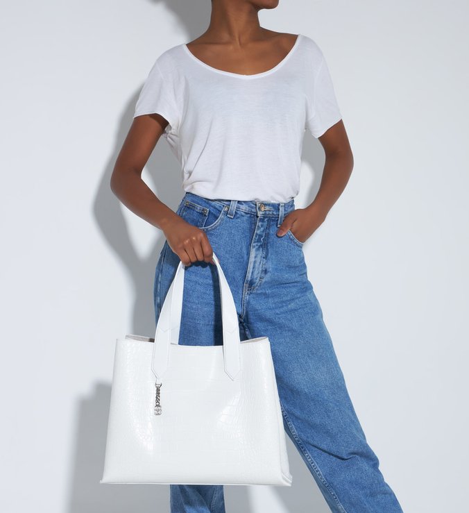 Shopping Bag Alexia Texture White