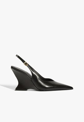 Scarpin Slingback Siena Couro Preto