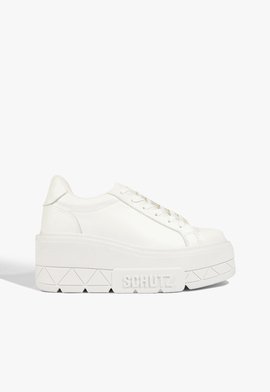 Tênis Plataforma Couro Branco