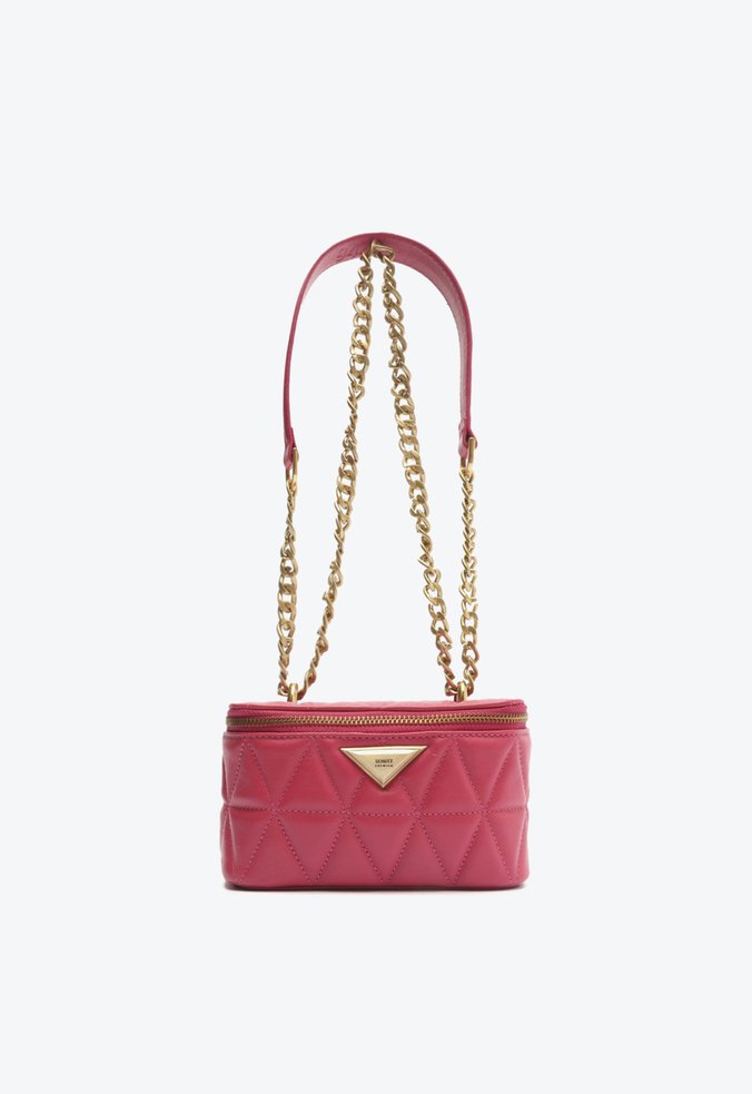Bolsa Tiracolo 944 Couro Matelassê Rosa Bolsa Tiracolo 944 Couro Matelassê Rosa