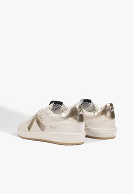 Tênis ST 001 Couro Off White e Dourado | Schutz
