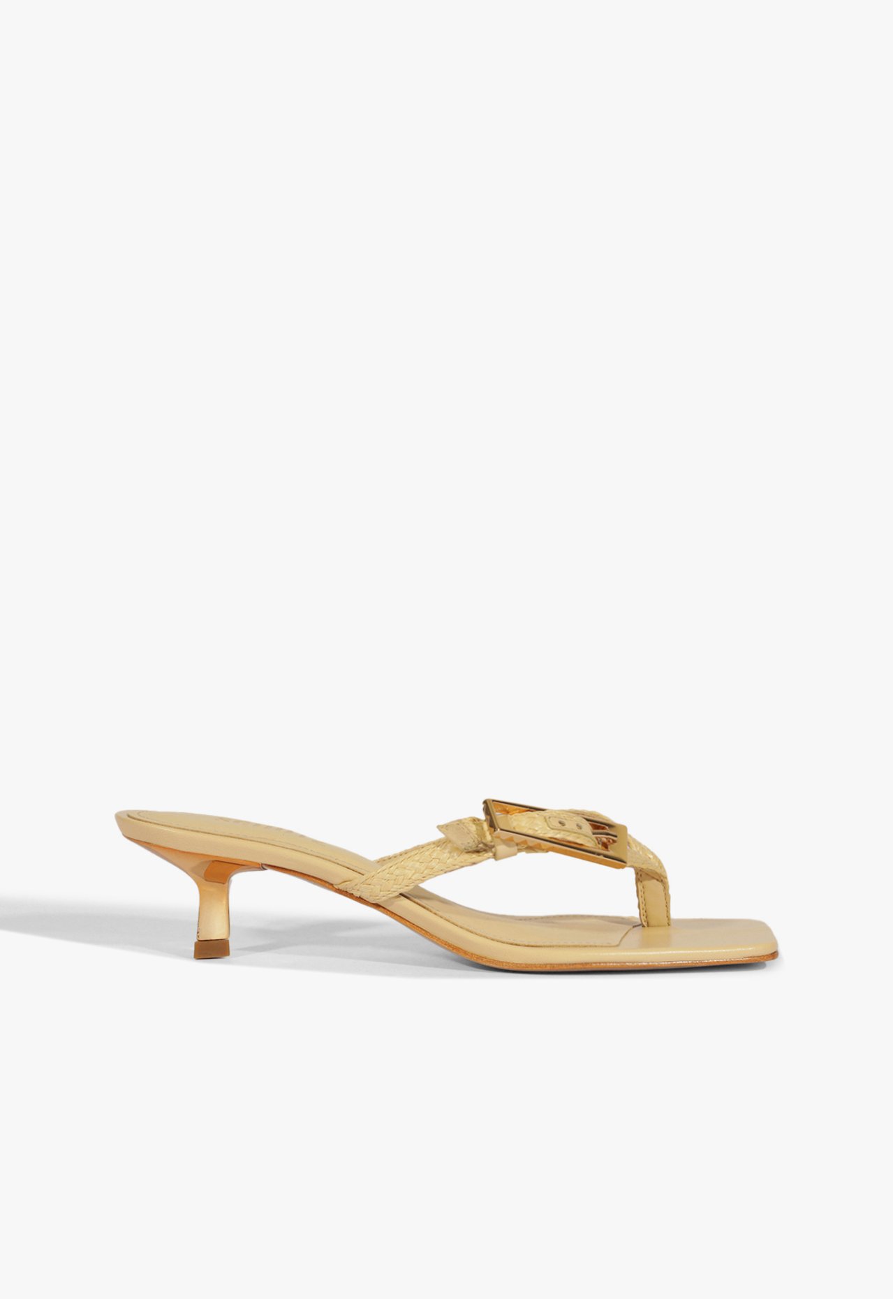 Mule Salto Baixo Bege | Schutz