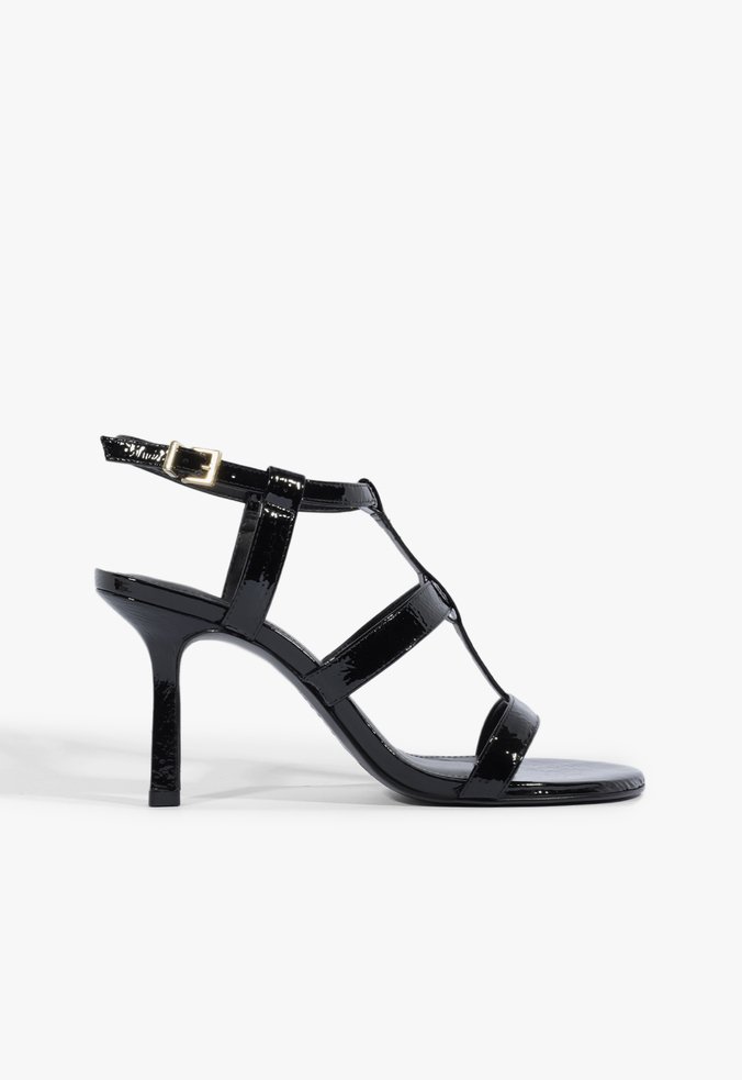 Sandalia Mirelle Couro Preto