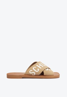 Sandália Rasteira De X Schutz Logo Areia