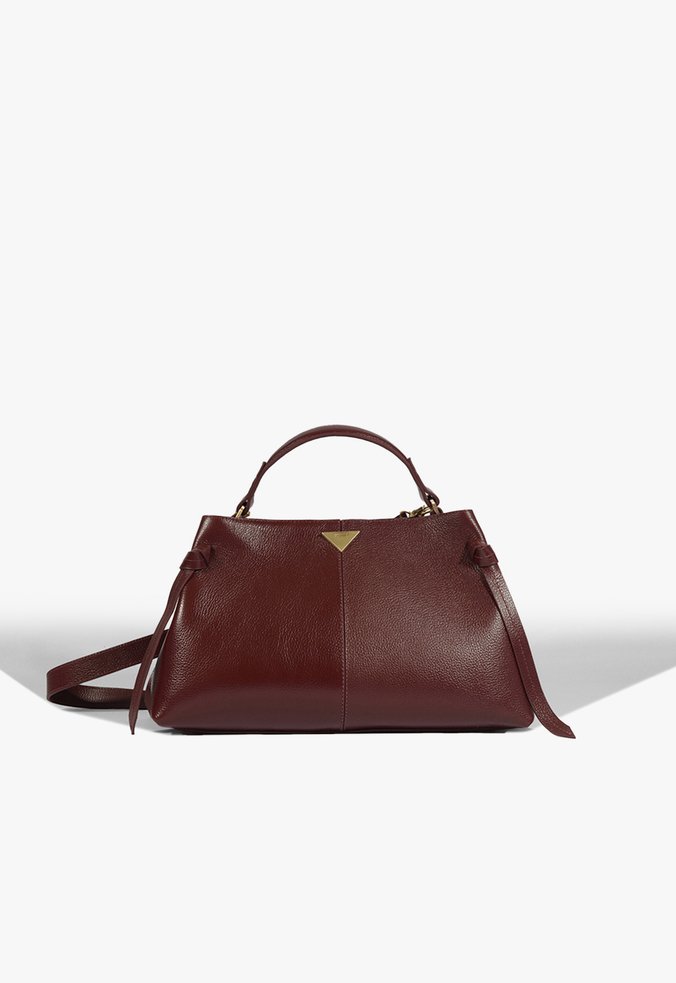 Bolsa Média Gilian Couro Vinho