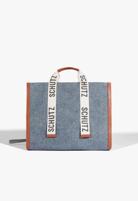 Bolsa Shopping Schutz Lona Azul