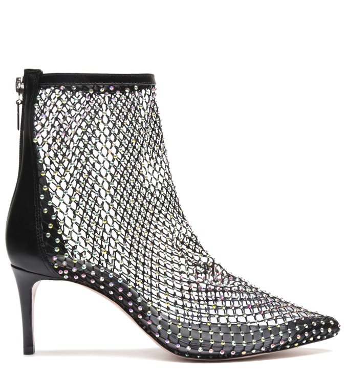 Bota Salto Fino Gilda Crystal Preta