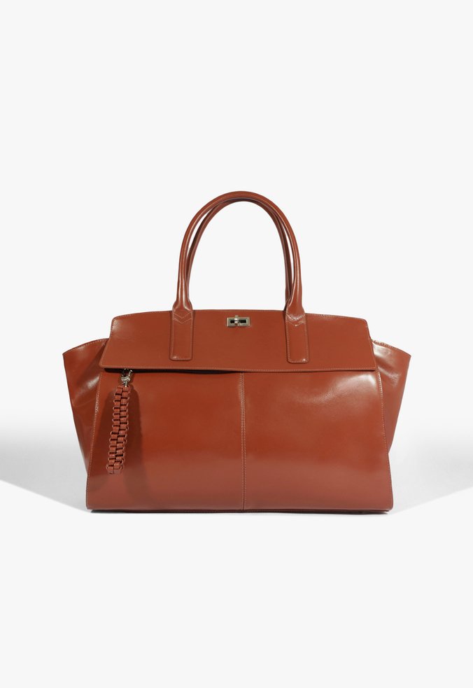 Bolsa Tote Grande Couro Marrom