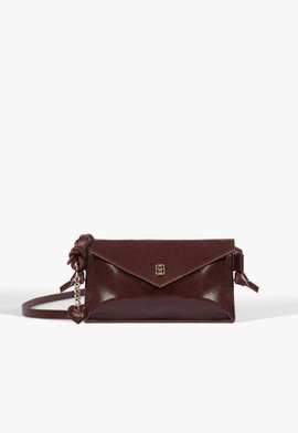 Bolsa Tiracolo Porta Celular Maya Tampa Pequena Couro Vermelha