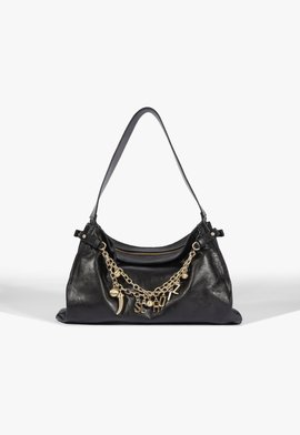 Bolsa Couro Corrente Preta