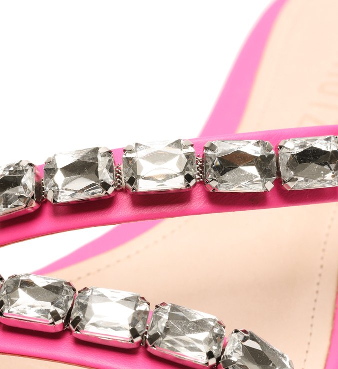 Rasteira Crystal Glam Neon Pink Rasteira Crystal Glam Neon Pink
