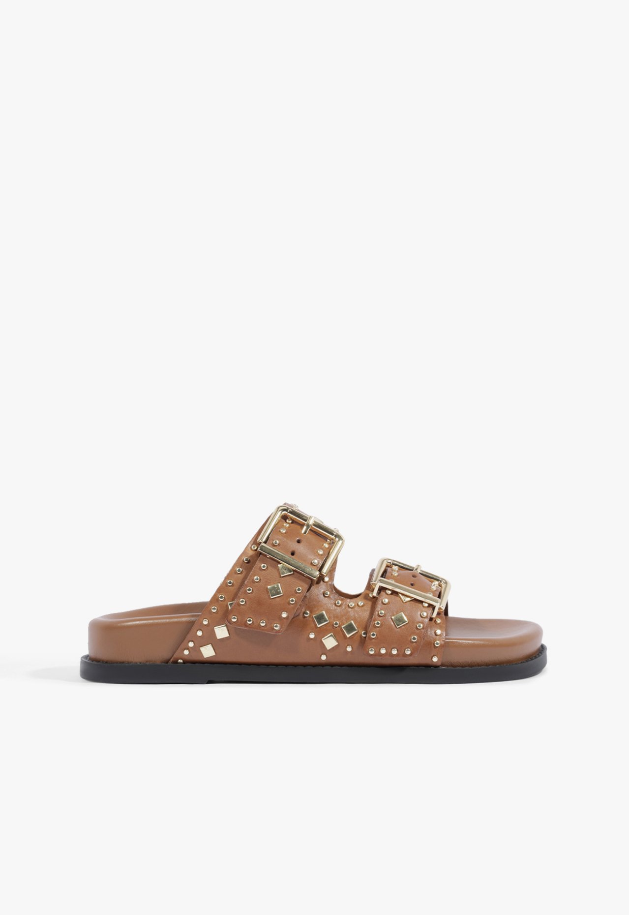 Papete Slide Couro Marrom | Schutz