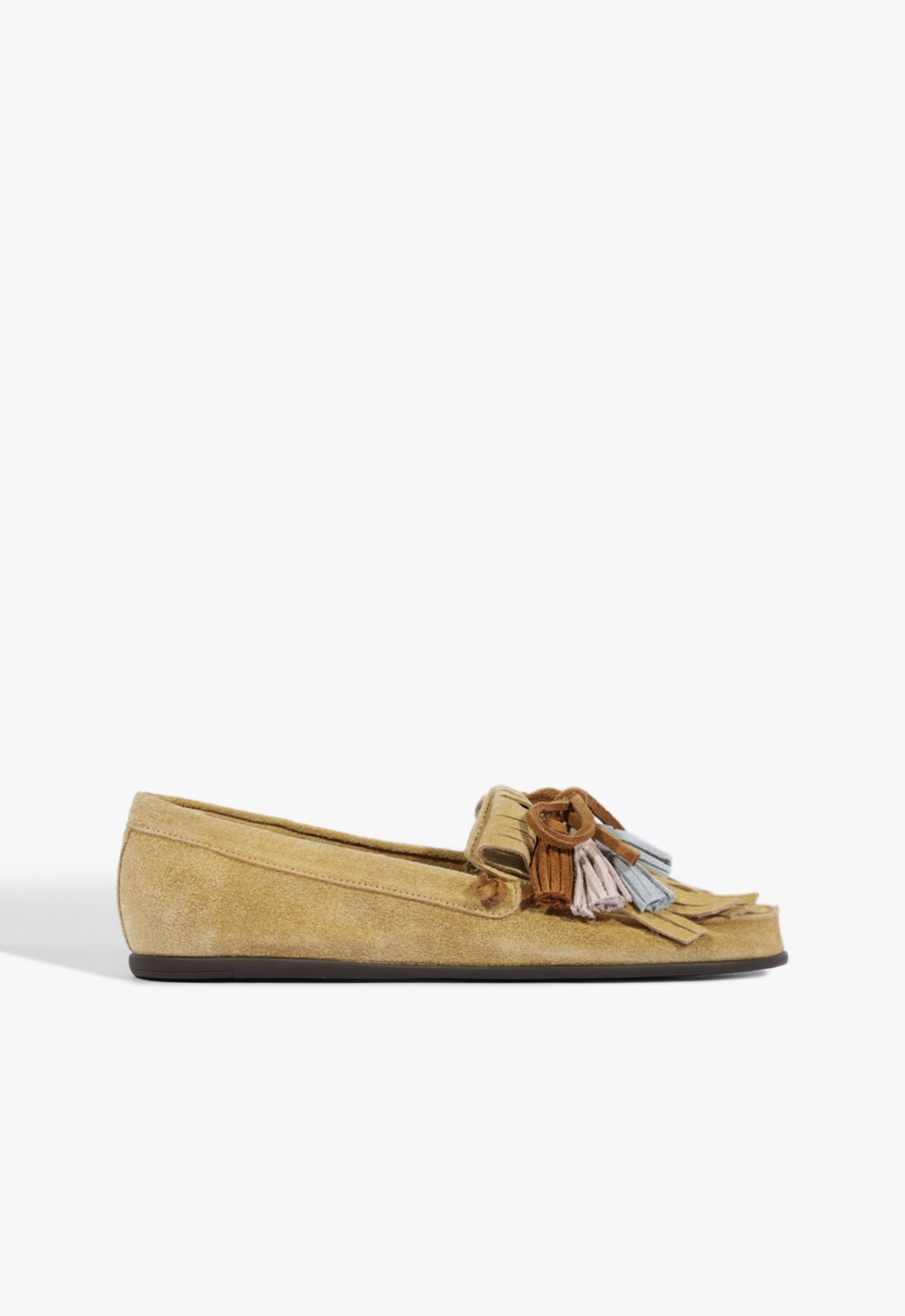 Mocassim Alina Camurça Franjas Marrom Claro | Schutz