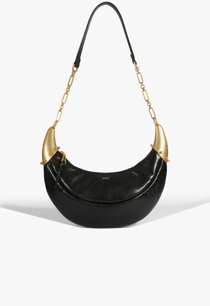 Bolsa Shoulder Goat Couro Preta