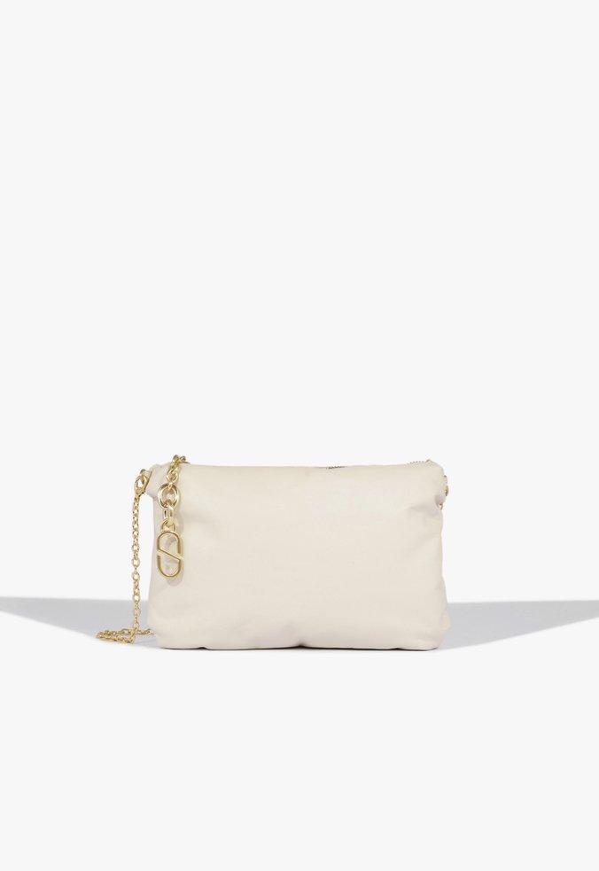 Bolsa Pouch Soho Baguete Couro Branca