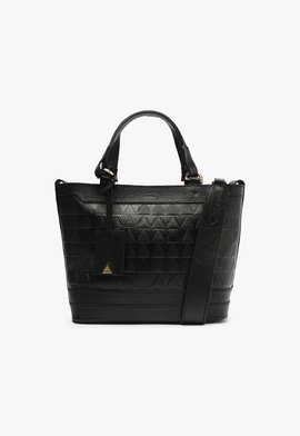 Bolsa Shopping Média Couro Triangle Preta