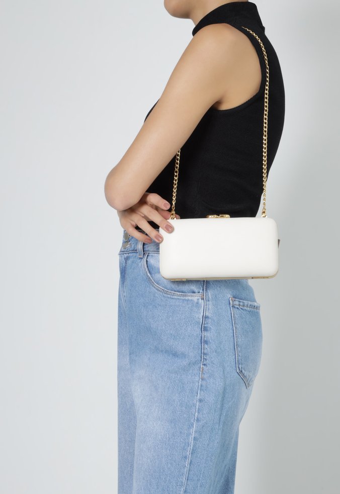 Bolsa Clutch Brenda Couro Branca