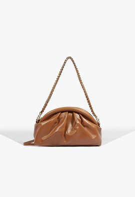 Bolsa Pouch Buzz Couro Marrom