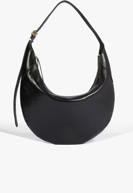 Bolsa Hobo Aura Couro Preta