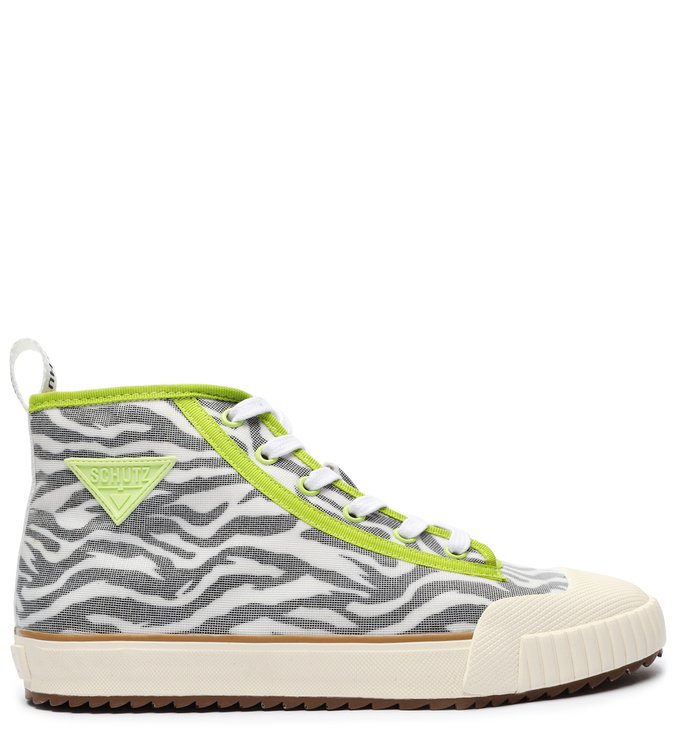 Tênis Smash Cano Alto Zebra Neon Verde