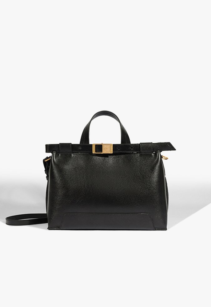 Bolsa Mini Tote Memphis Couro Preta