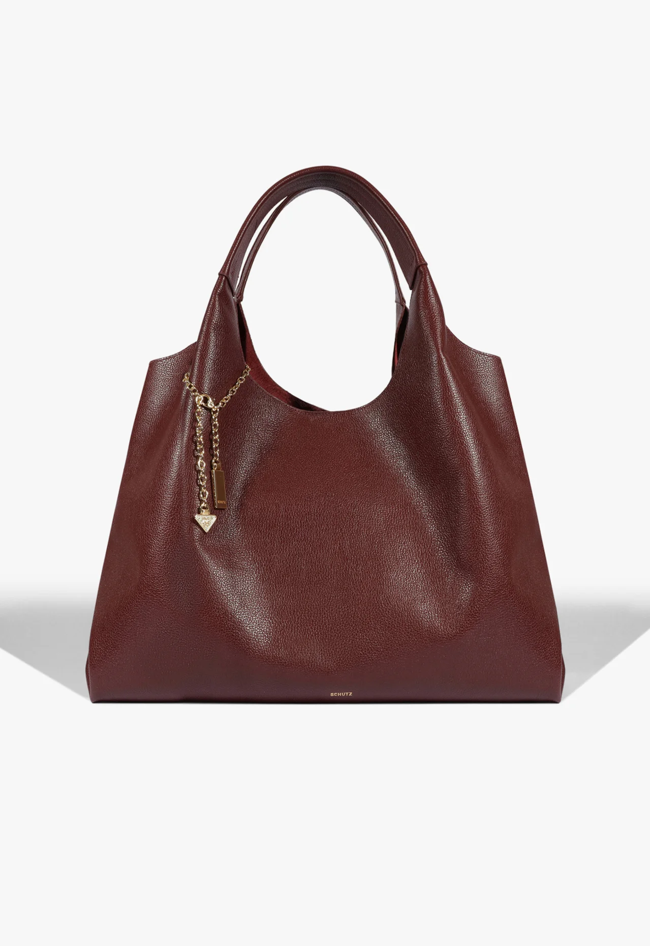 Vista 2 Bolsa Hobo Agnes Couro Schutz Schutz BR Marrom Schutz BR Marrom
