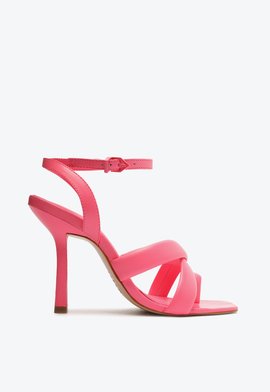 Sandália Salto Alto Gabriela Couro Pink
