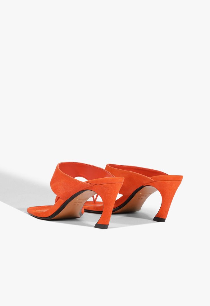 Tamanco Salto Maisie Nobuck Laranja | Schutz