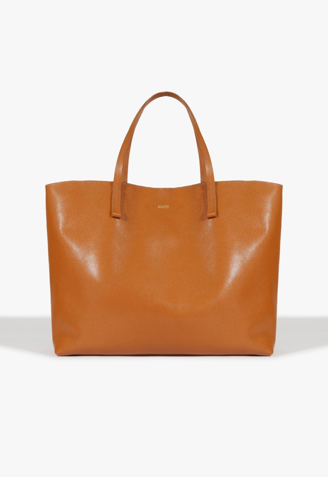 Bolsa Shopping Grande Betty Couro Marrom Clara