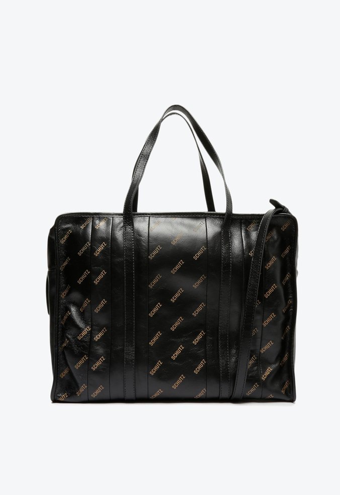 Bolsa Shopping Schutz Logo Preta